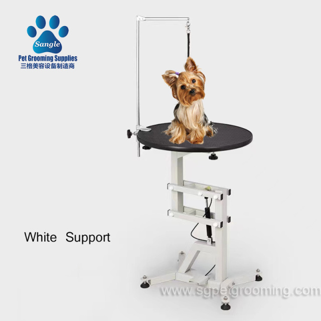 Mesa de tosa redonda de 24 polegadas com elevação a ar para animais de estimação de pequeno porte