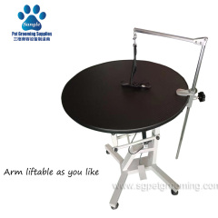 Mesa de tosa redonda de 24 polegadas com elevação a ar para animais de estimação de pequeno porte