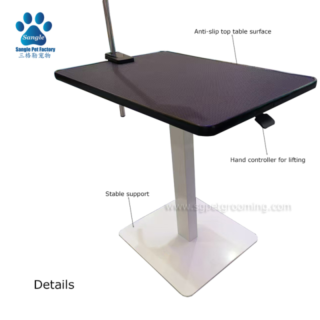 Mesa de tosa retangular com elevação pneumática de 28 polegadas