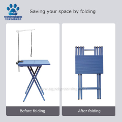 Meja Dandanan Haiwan Peliharaan Kecil Aluminium mudah alih 24 inci