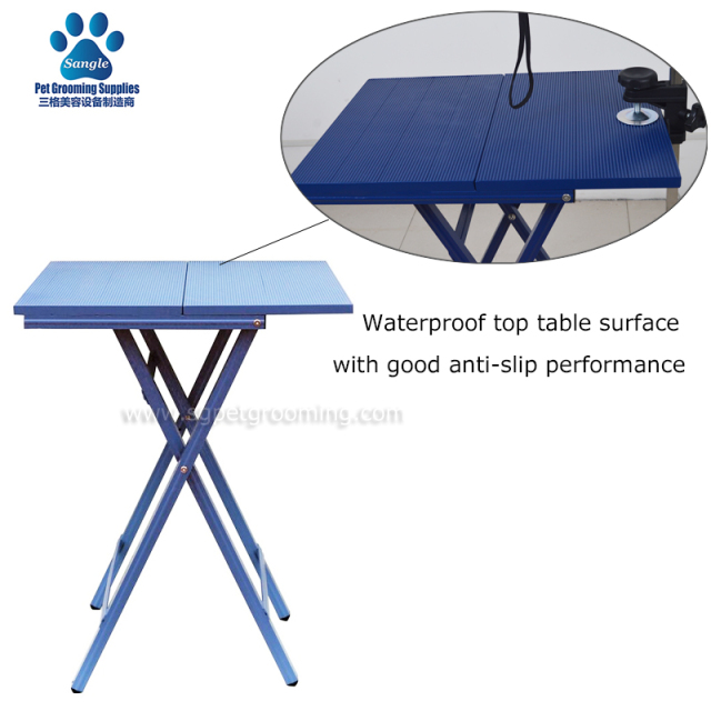 Meja Dandanan Haiwan Peliharaan Kecil Aluminium mudah alih 24 inci