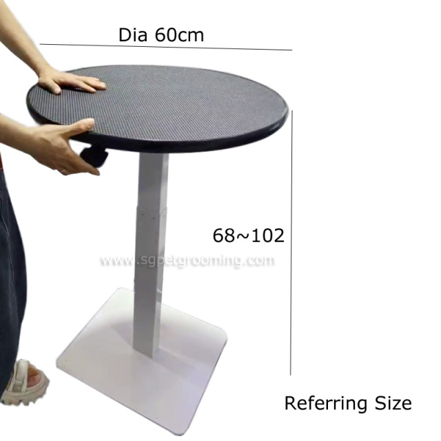 24인치 원형 공압식 에어 리프트 애완동물 미용 테이블