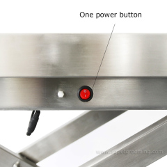 Meja Dandanan Haiwan Peliharaan Elektrik Lampu LED Keluli Tahan Karat