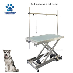 Meja Dandanan Haiwan Peliharaan Elektrik Lampu LED Keluli Tahan Karat