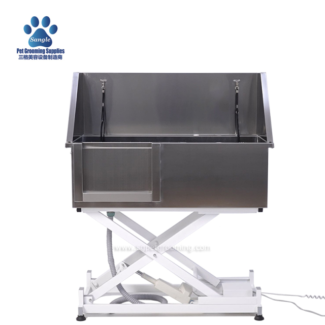 Tab Mandi Haiwan Peliharaan Pengangkat Elektrik Rendah Keluli Tahan Karat 48 inci