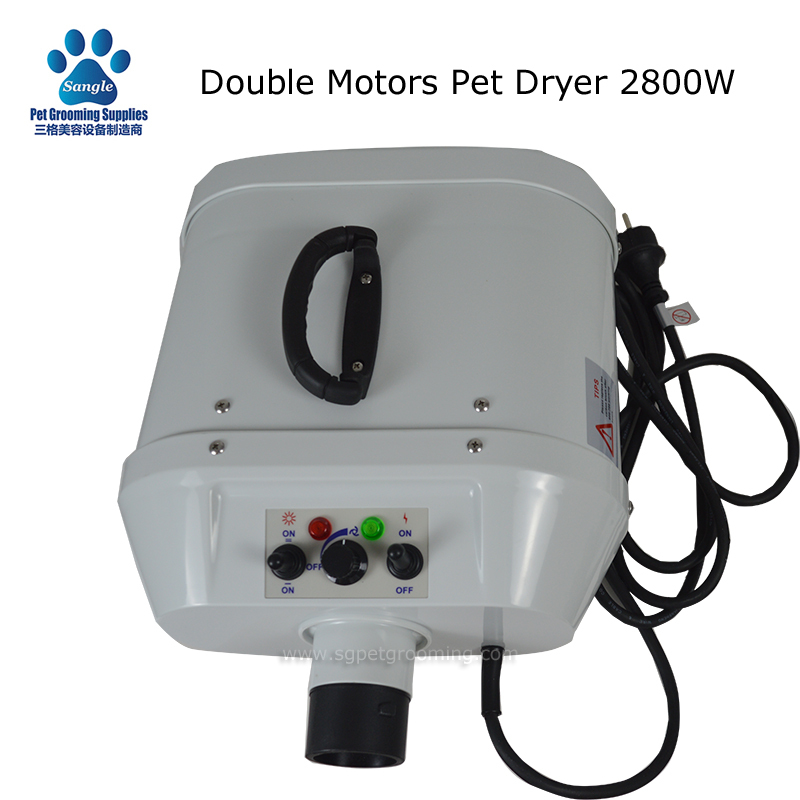 Secador de animais de estimação padrão com dois motores, 2800W