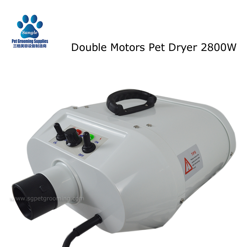 Secador de animais de estimação padrão com dois motores, 2800W