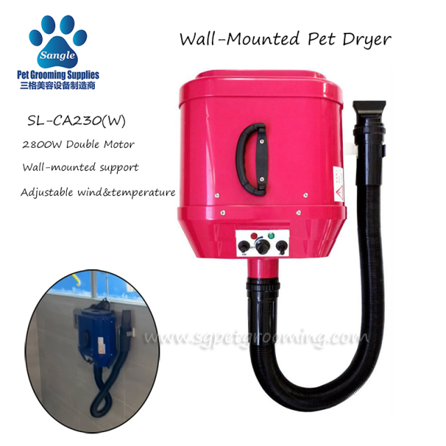Motor Berganda Pengering Anjing 2800W yang dipasang di dinding