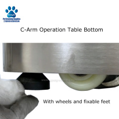 Mesa cirúrgica elétrica para animais de estimação em ambiente veterinário, ideal para cães.