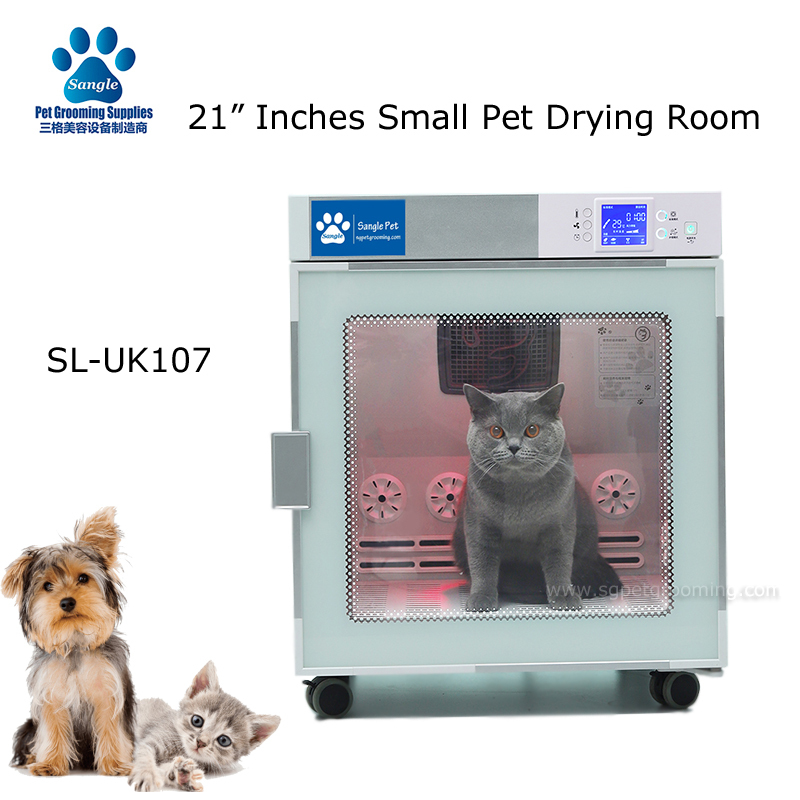 Sala de secagem inteligente de 21 polegadas para animais de estimação de pequeno porte.