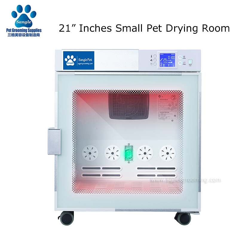 Sala de secagem inteligente de 21 polegadas para animais de estimação de pequeno porte.