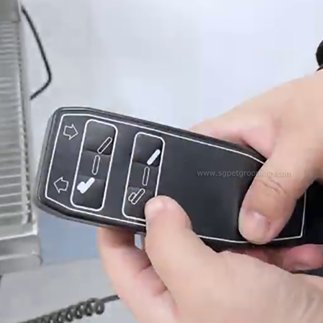 Mesa cirúrgica veterinária com placa de grade e elevador elétrico