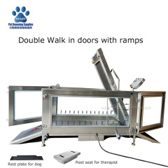 Tapis roulant per la riabilitazione di grandi animali domestici con nastro trasportatore largo 600 mm