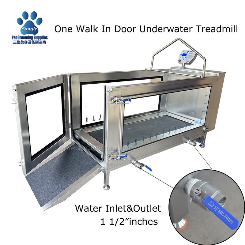 Esteiras subaquáticas de uma porta para cães