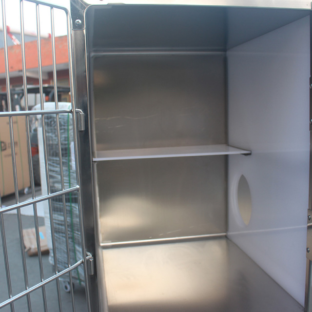 Gaiolas para gatos em aço inoxidável para equipamentos veterinários