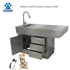 Meja Rawatan Pemeriksaan Veterinar Keluli Tahan Karat