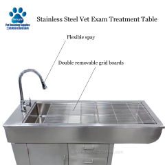 Meja Rawatan Pemeriksaan Veterinar Keluli Tahan Karat