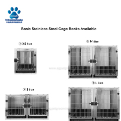 스테인리스 스틸 개집 케이지 뱅크 시스템 (16개 방)