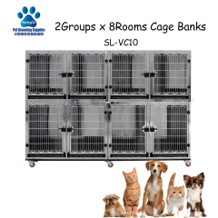 스테인리스 스틸 개집 케이지 뱅크 시스템 (16개 방)