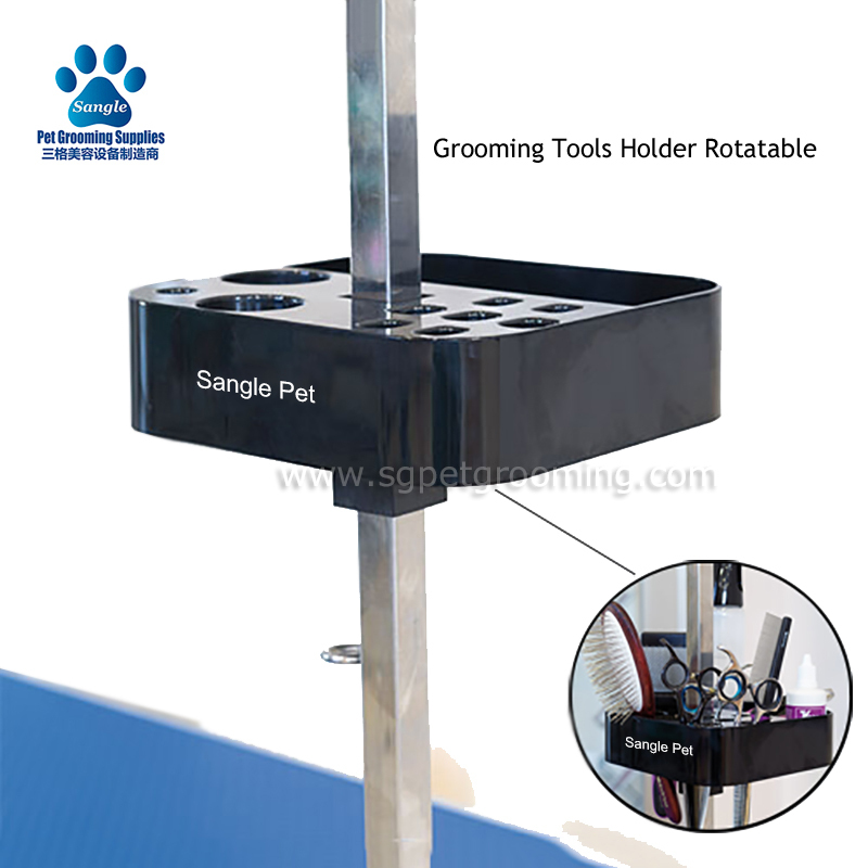 Support pour outils de toilettage pour animaux en plastique ABS à fixer sur un bras de table