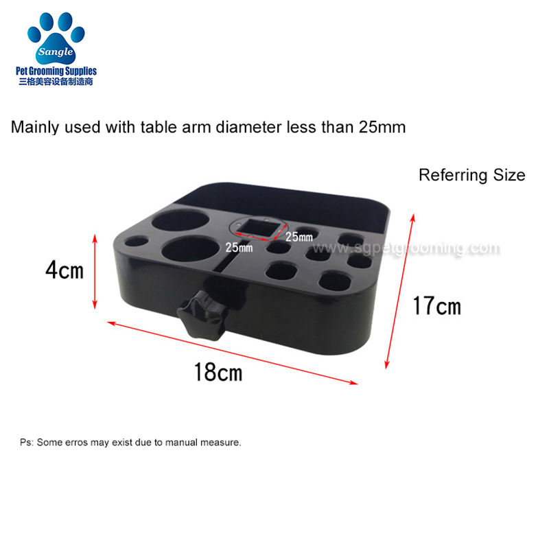 Support pour outils de toilettage pour animaux en plastique ABS à fixer sur un bras de table
