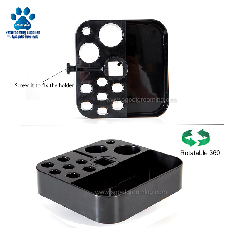Support pour outils de toilettage pour animaux en plastique ABS à fixer sur un bras de table