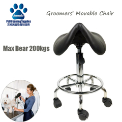 Sgabello da sella senza schienale per toelettatura animali