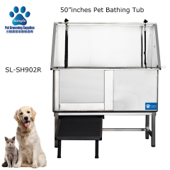 Tab Mandi Dandanan Anjing Keluli Tahan Karat Langkah 50 inci Conner Bulat
