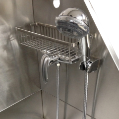 Tab Mandi Dandanan Anjing Keluli Tahan Karat Langkah 50 inci Conner Bulat