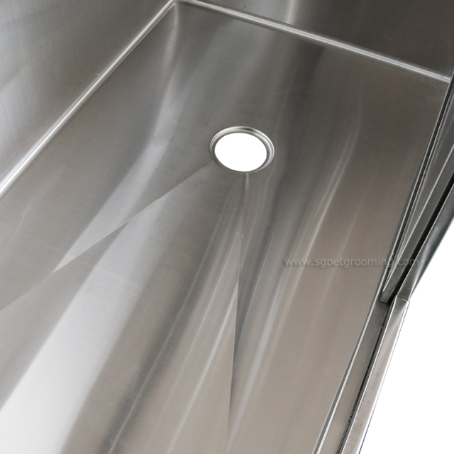 Tab Mandi Dandanan Anjing Keluli Tahan Karat Langkah 50 inci Conner Bulat