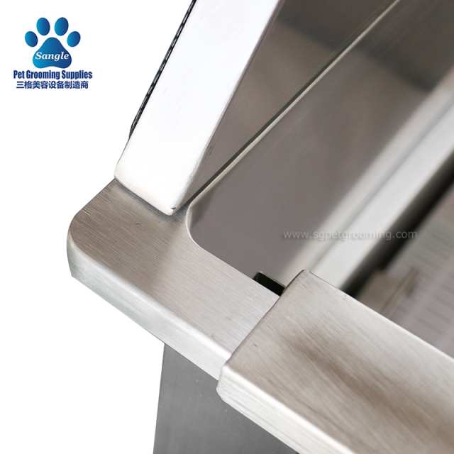 Tab Mandi Dandanan Anjing Keluli Tahan Karat Langkah 50 inci Conner Bulat
