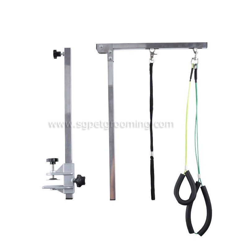 Bras de table de toilettage en acier inoxydable