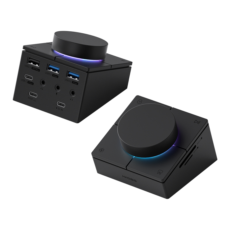 Hagibis USB C Hub with Knob Shortcut Buttons
