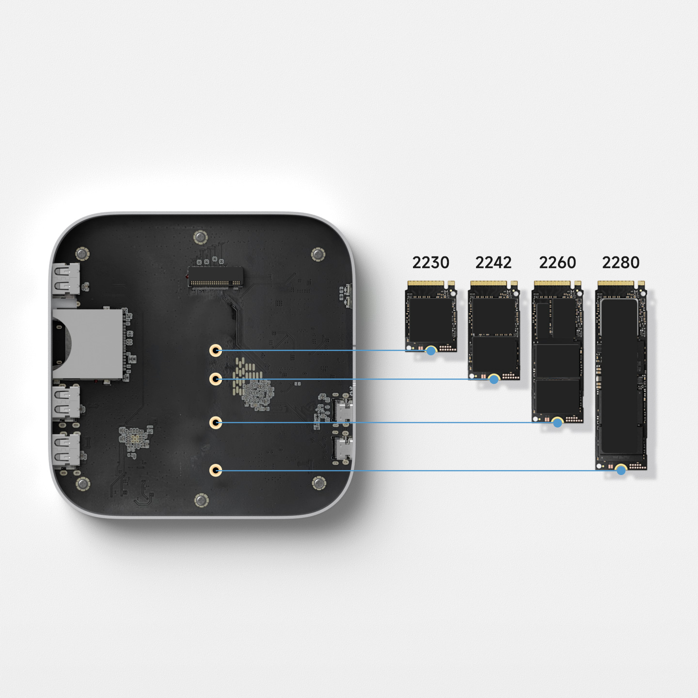 Hagibis Mac mini M4 Hub with 40Gbps M.2 SSD Enclosure