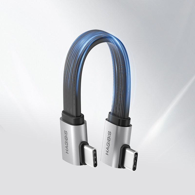USB 4 全功能线 | 扁平双弯头