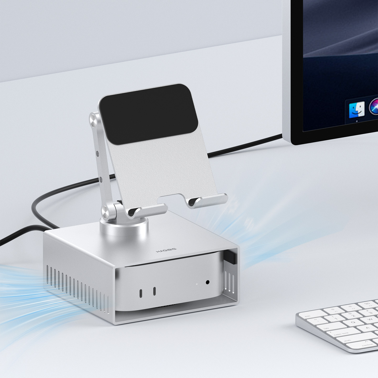 m4 Mac mini × iPad Pro 3rd generation Hagibis Mac mini M4 Stand with iPad Stand