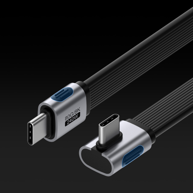 Vertical 90 Degree USB4 Cable