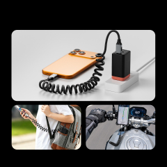 Coiled USB4 Cable