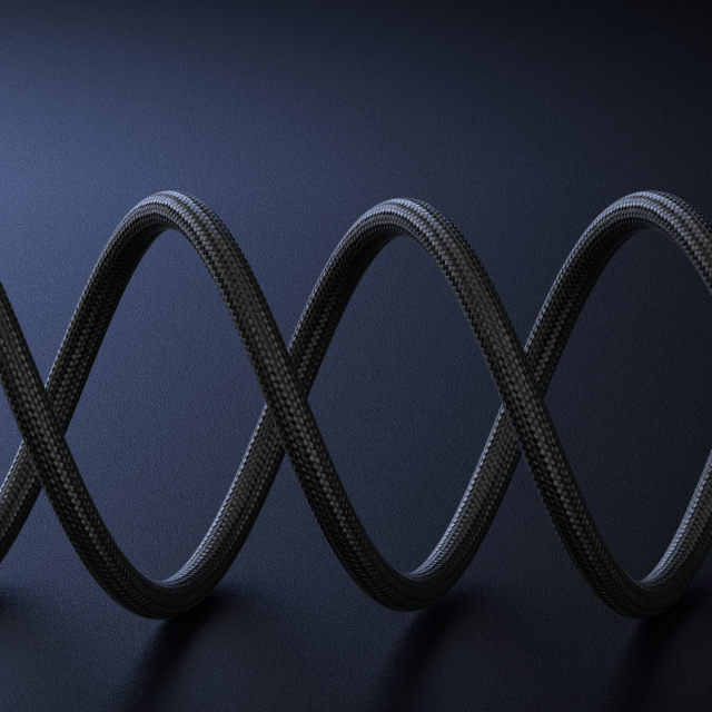 Coiled USB to USB-C Cable