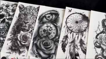 66 Sheets Snake Rose Flower Temporary Tattoos For Women Girls, Dragon Panda Florals Half Arm Sleeve Tattoo Sticker Dreamcatcher Floral, Skull Temp Butterfly Fake Tattoos For Adults Lion Tiger Leopard