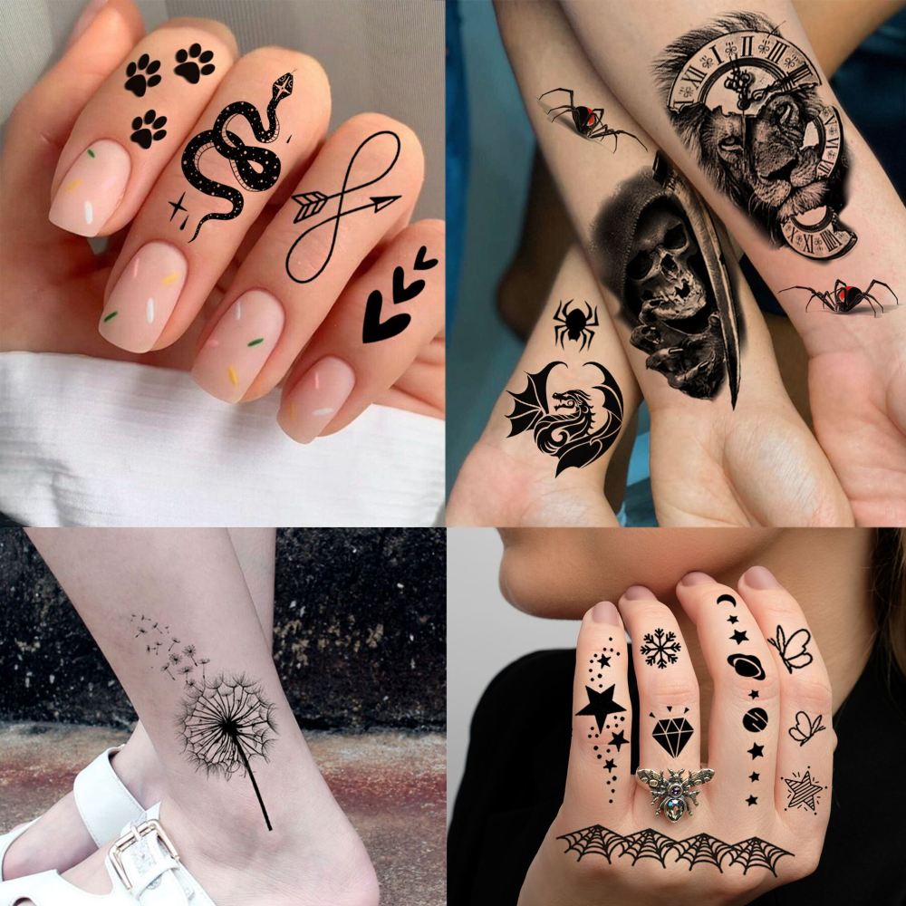 73 Sheets Realistic Lion Temporary Tattoos For Men Women Adults, Zeus Poseidon God Half Arm Sleeve Fake Tattoo Sticker Tiger Wolf Skull Flower, 3D Temp Bulk Long Lasting Owl Ship Halloween Tattoo Rose