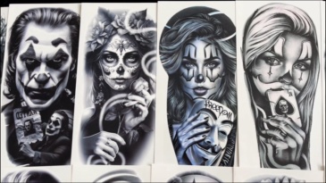 70 Sheets Halloween Chicano Temporary Tattoos For Women Men Adults Cholo Chola, Gothic Mexican Culture Chicana Tattoo Stickers, Religion Gangster Prison Inmate Lowriders Fake Tattoo Joker Day of Dead