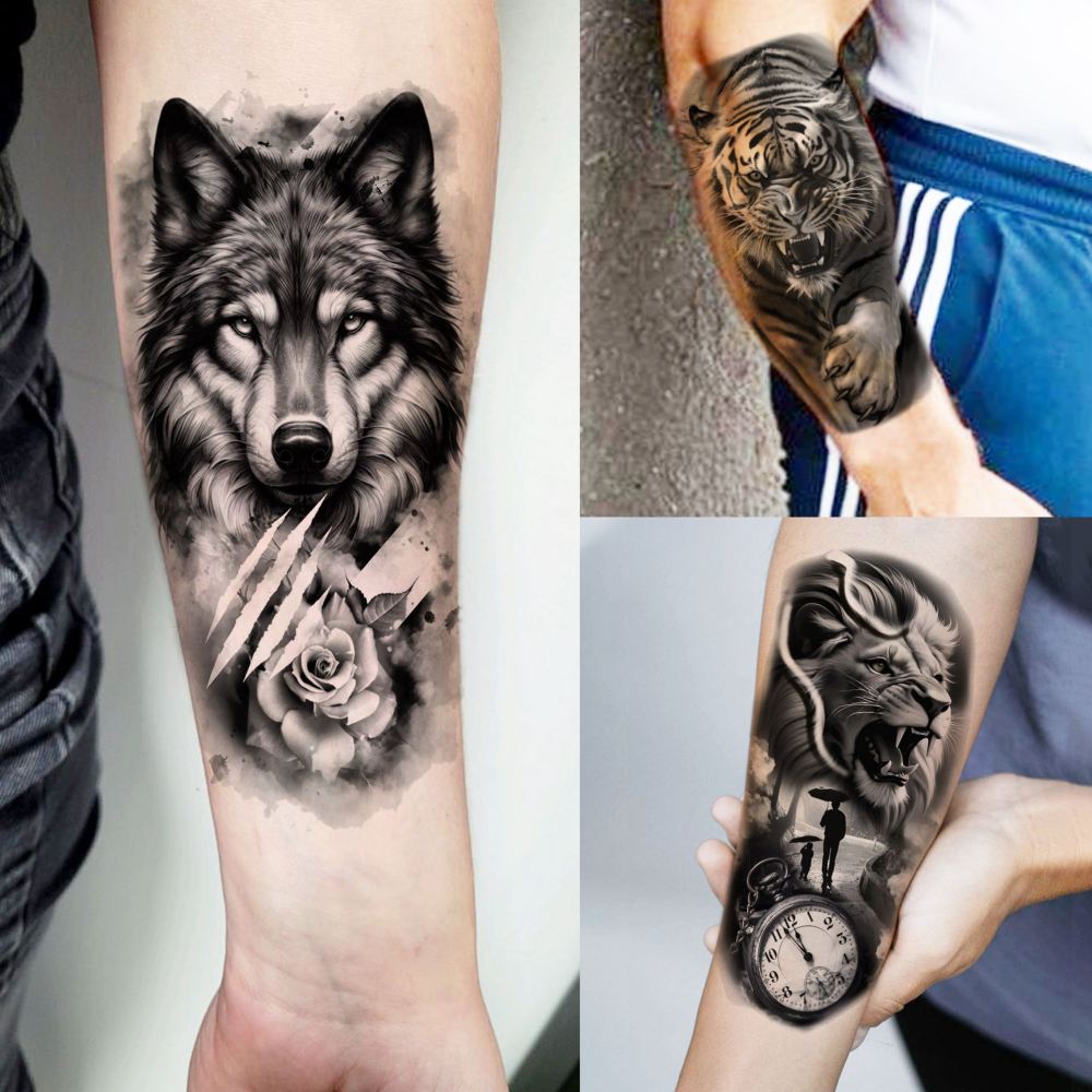 73 Sheets God Jesus Christ Temporary Tattoos For Men Adults, Religious Cross Prayer Half Arm Sleeve Tattoos For Women Rose Flower, Temp Christian Faith Belief Family Fake Tattoo Stickers Halloween