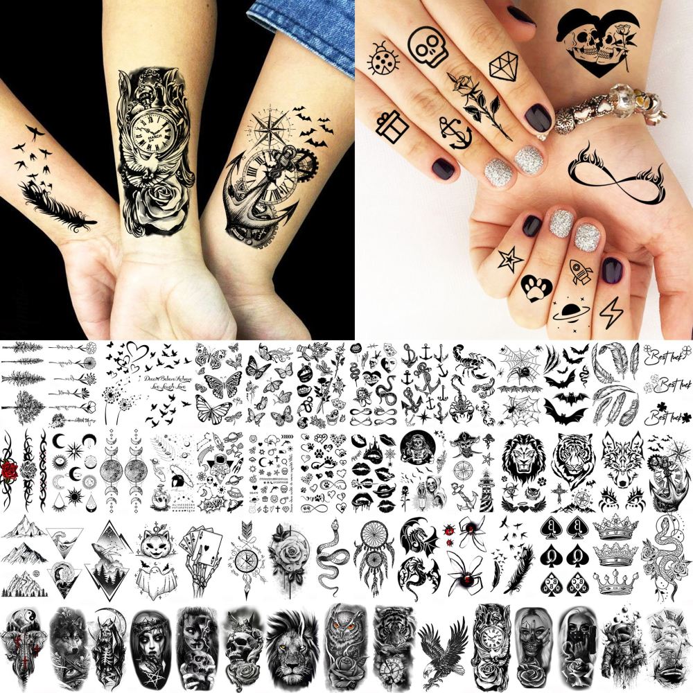 70 Sheets Halloween Chicano Temporary Tattoos For Women Men Adults Cholo Chola, Gothic Mexican Culture Chicana Tattoo Stickers, Religion Gangster Prison Inmate Lowriders Fake Tattoo Joker Day of Dead