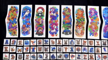 58 PCS 3D Cartoon Marine Animals Temporary Tattoos For Kids Mermaid Girls Boys, Fake Full Arm Sleeve Tattoos Dinosaur Ocean Mermaid Butterfly Body Face Arm Tattoo Stickers, Birthday Gifts Party Supply