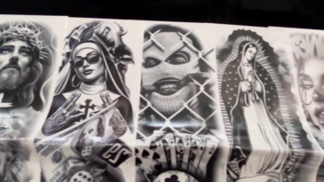 18 Sheets Chicano Full Arm Temporary Tattoos For Men Women Thigh, Chicana Guadalupe Joker Gangster Nun Girl Fake Sleeve Tattoos For Adults, Temp Bulk Jesus Christ Halloween Tattoo Stickers Prison