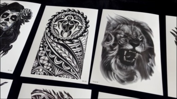 50 Sheets Black Temporary Tattoos For Men Adults Ealge Dragon Lion Wolf Animals For Women Neck Arm Thigh, Fake Small Skull Tattoo Sticker For Kids Children Boys Girls Tatoos