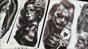 70 Sheets Chicano Temporary Tattoos For Women Men, Halloween Guadalupe Jesus Christ God Waterproof Half Arm Sleeve Tattoos For Adults, Virgin Mary Cholo Chola Fake Tattoo Sticker Joker Gangster Prison