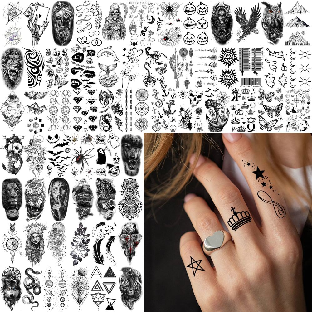 73 Sheets Zeus God Temporary Tattoos For Men Adults Forearm, Halloween Lion Poseidon Half Arm Sleeve Tattoo For Women Jesus Christ Skeleton Maori Warrior, Temp Bulk Fake Tattoo Stickers Eagle Tiger