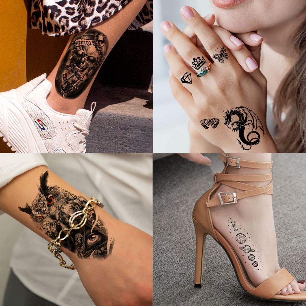 73 Sheets Zeus God Temporary Tattoos For Men Adults Forearm, Halloween Lion Poseidon Half Arm Sleeve Tattoo For Women Jesus Christ Skeleton Maori Warrior, Temp Bulk Fake Tattoo Stickers Eagle Tiger